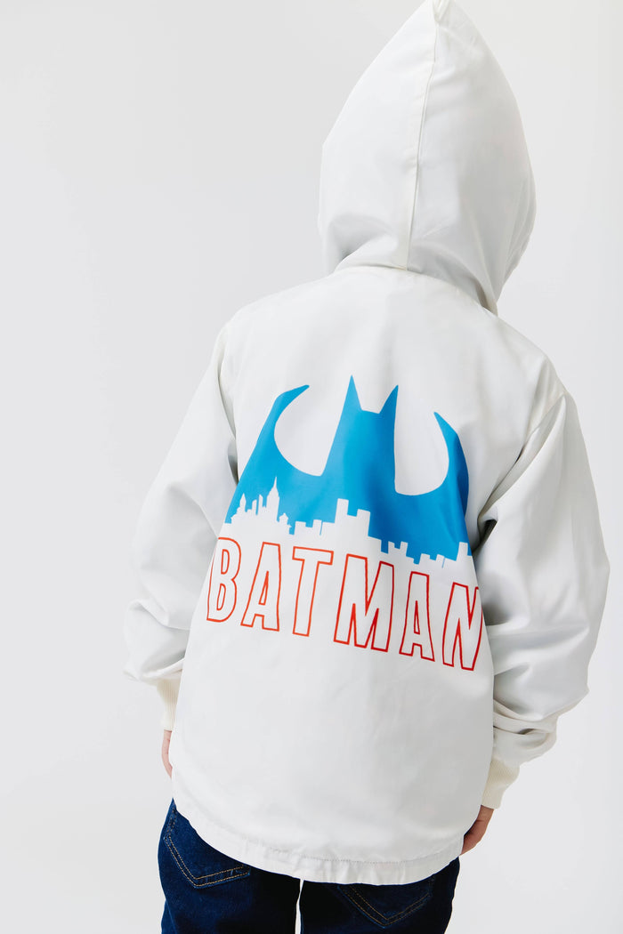 Lola + The Boys Batman Comic Windbreaker (White)