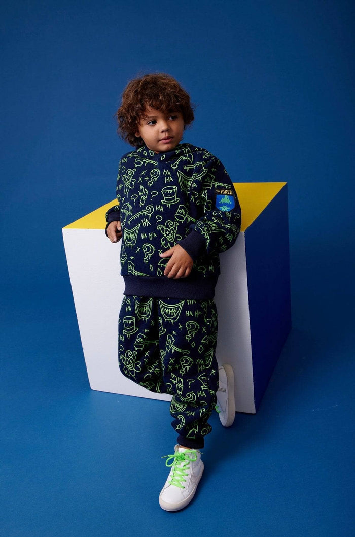 Lola + The Boys Batman Neon Set Boy Green