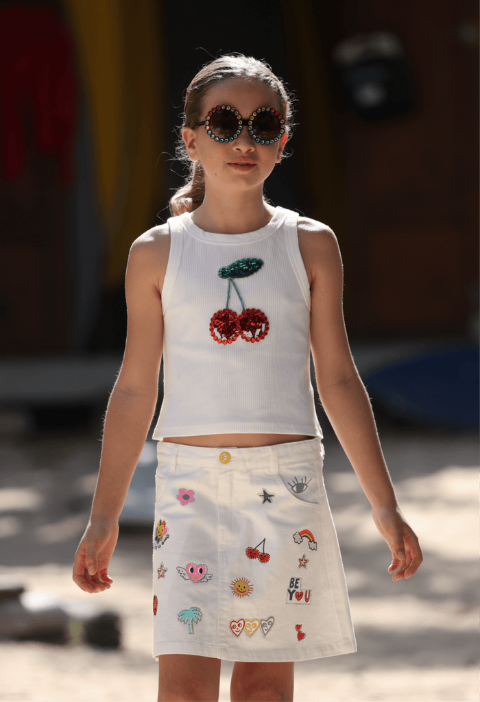 lola-new-arrival Be You Doodle Denim Skirt