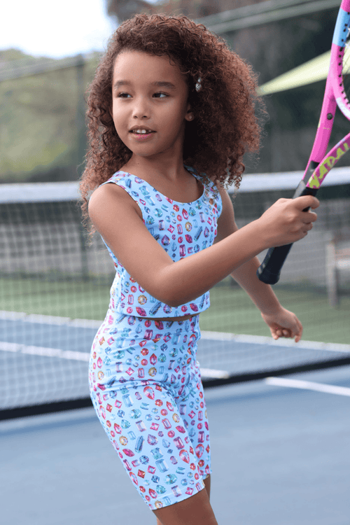 Lola + The Boys 2 Bejeweled Bike Athletic Set