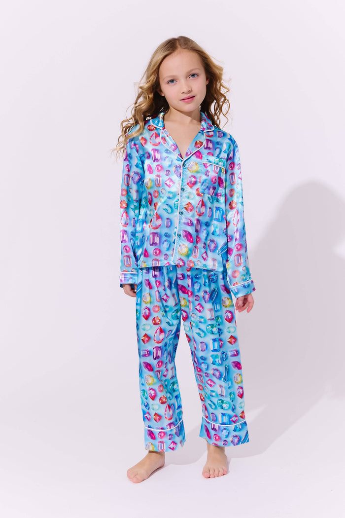 Lola + The Boys Bejeweled Silk Set