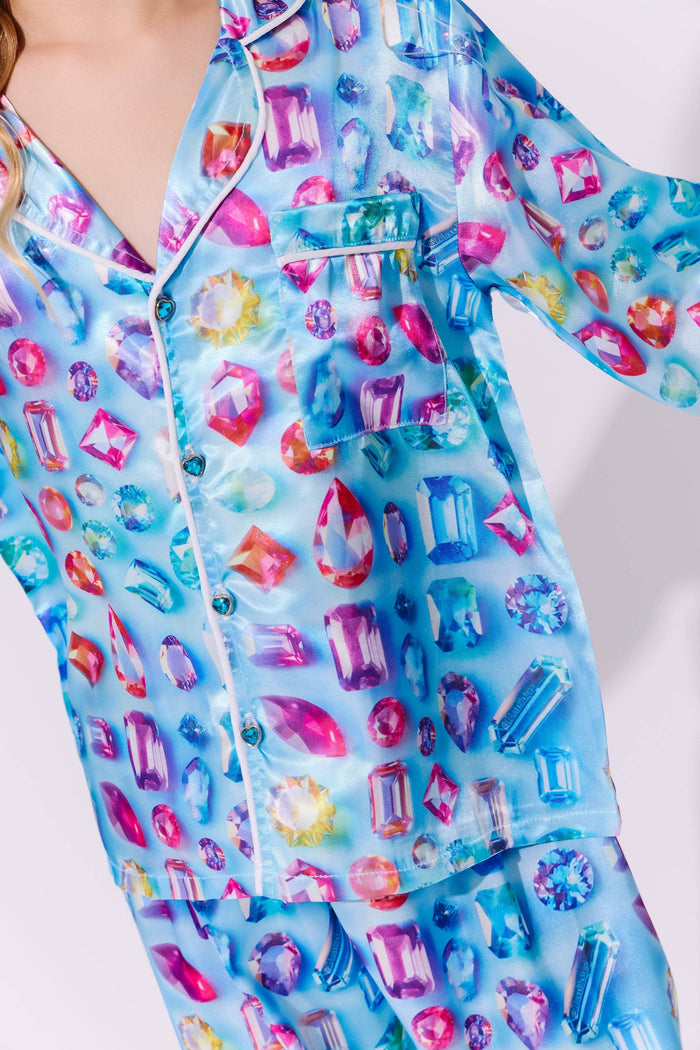 Lola + The Boys Bejeweled Silk Set