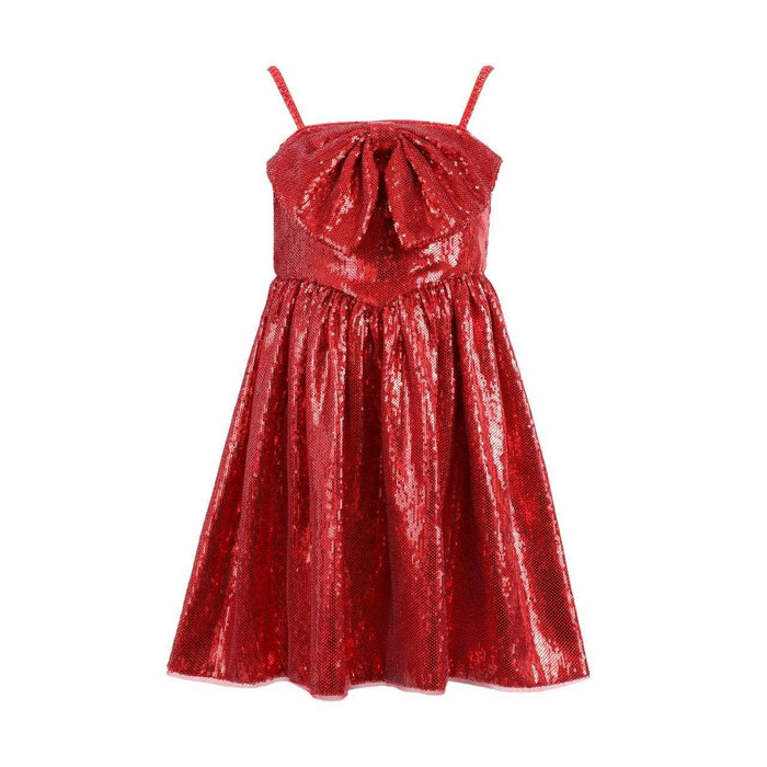 Lola + The Boys Big Bow Sequin Dress