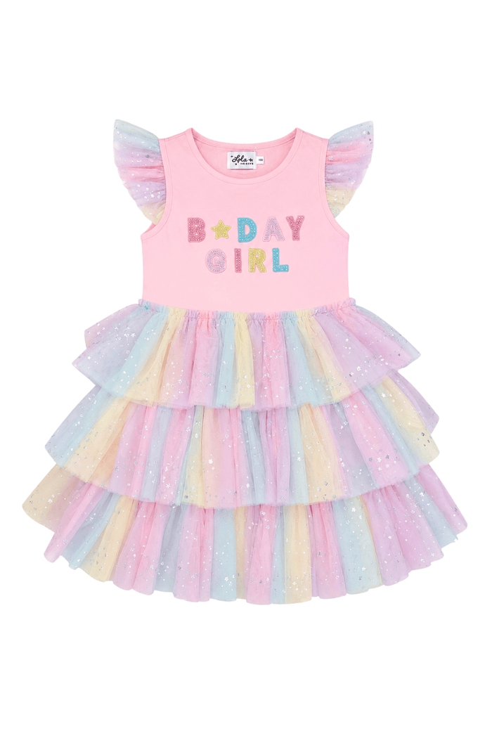 Lola + The Boys Birthday Girl Ombre Dress