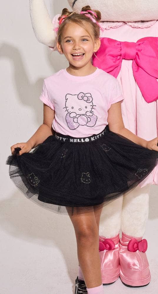 Lola + The Boys Black Crystal Hello Kitty Tutu