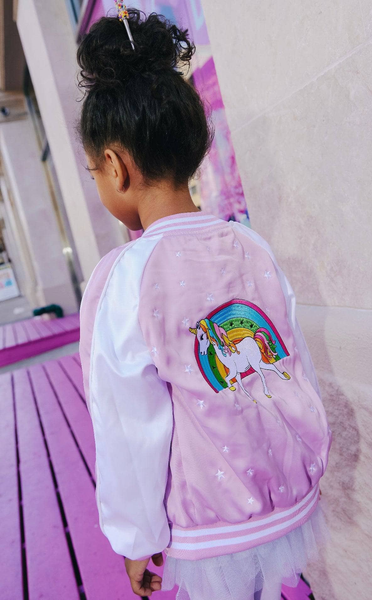 Under one sky backpack Unicorns Clouds Hearts Stars