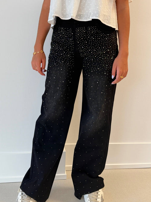 Lola + The Boys Bottoms Black Sparkle Jeans – Teen/Women