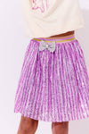 exclude-new-arriv Bottoms 2 Bow Sequin Striped Skirt