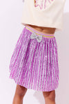 exclude-new-arriv Bottoms Bow Sequin Striped Skirt