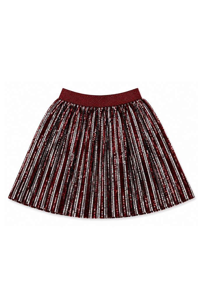 exclude-fall Bottoms Candy Cane Sequin Striped Skirt