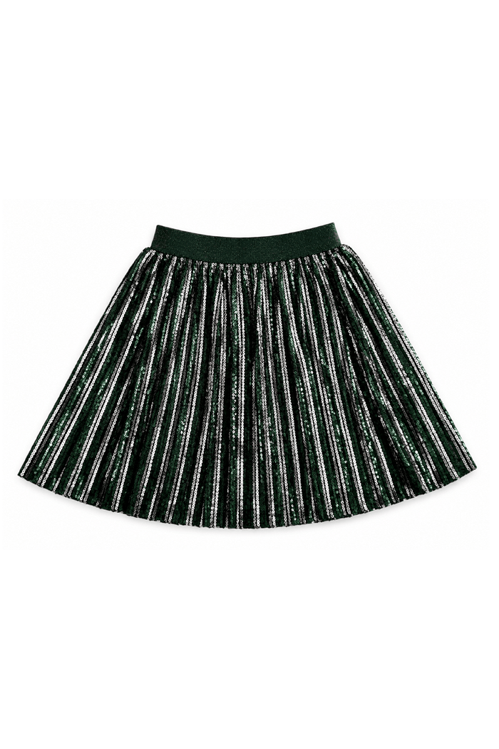 exclude-fall Bottoms Candy Cane Sequin Striped Skirt