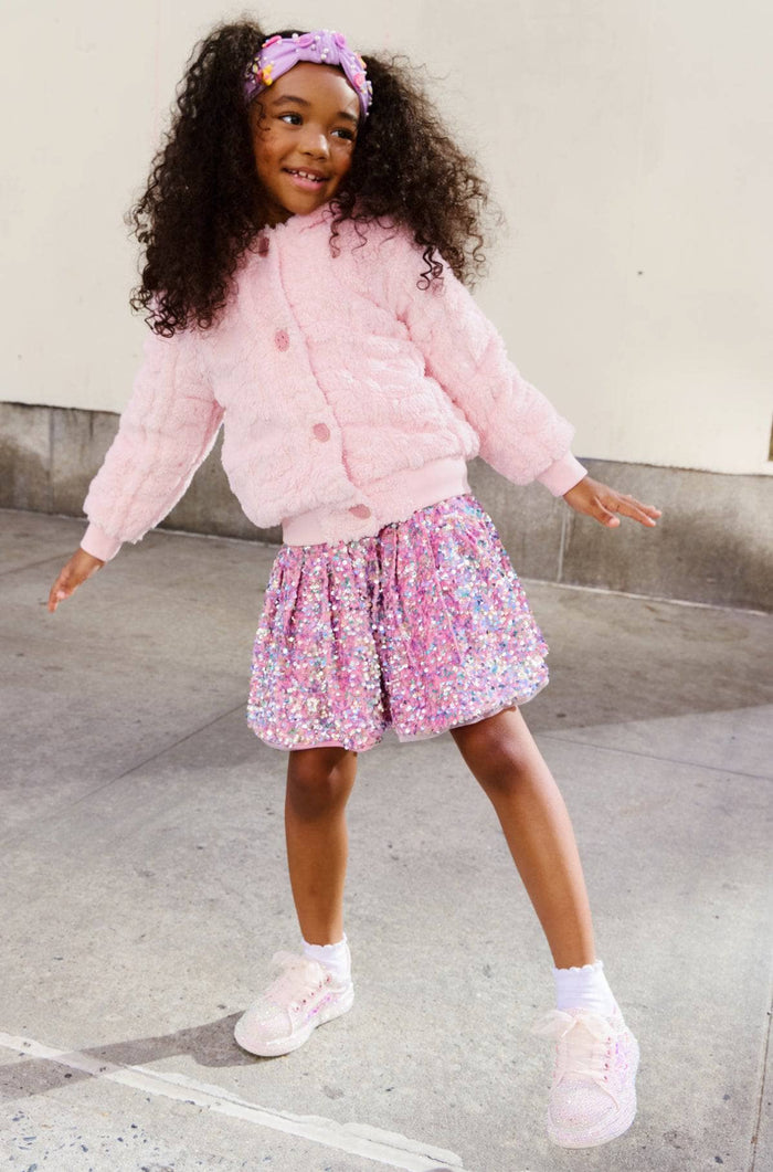 Lola + The Boys Bottoms Candy Sequin Skirt