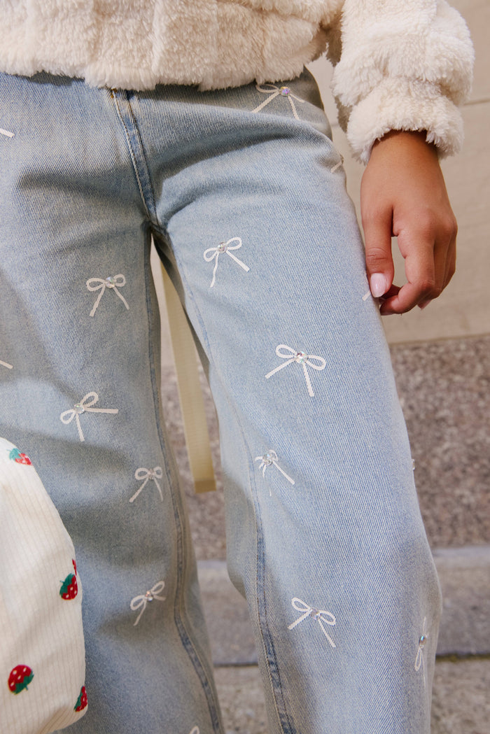 Lola + The Boys Bottoms Crystal Bows Jeans