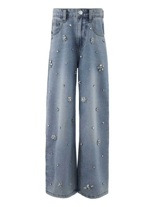 Lola + The Boys Bottoms 2 Crystal Flower Jeans