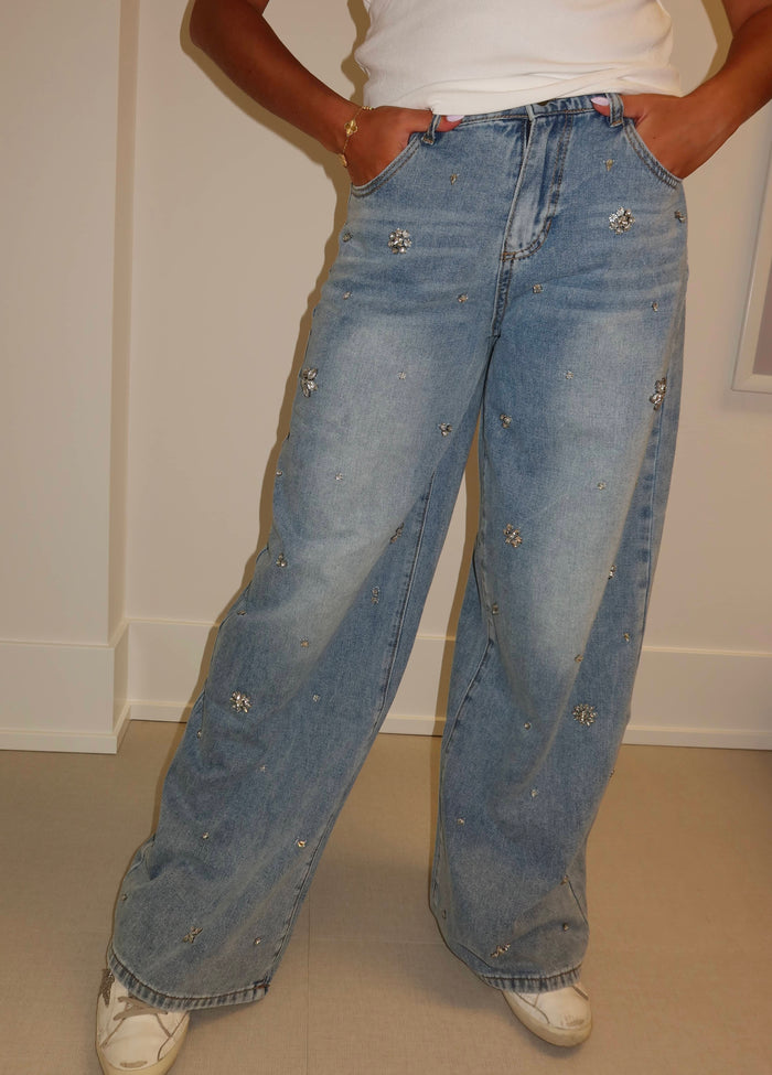 Lola + The Boys Bottoms Crystal Flower Jeans – Teen/Women