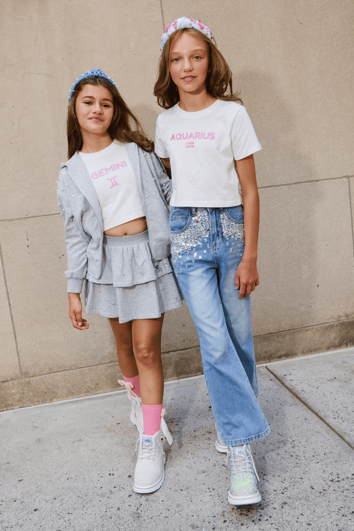 Lola + The Boys Bottoms Diamond Drip Denim
