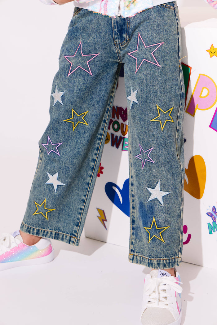 Lola + The Boys Bottoms Dream Rainbow Stars Jeans
