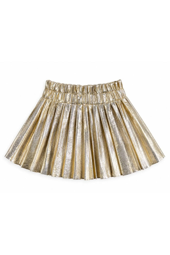 exclude-fall Bottoms Gold / 12/18 Months Foil Pleated Skirt