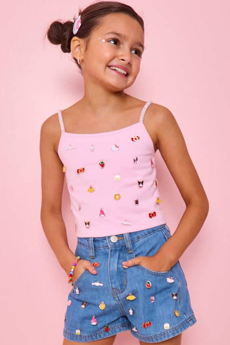 Lola + The Boys Bottoms Hello Kitty® and Friends Cutie Charm Denim Shorts