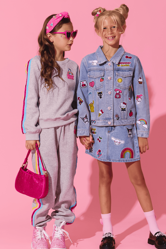Lola + The Boys Bottoms Hello Kitty And Friends® Rainbow Denim Skirt
