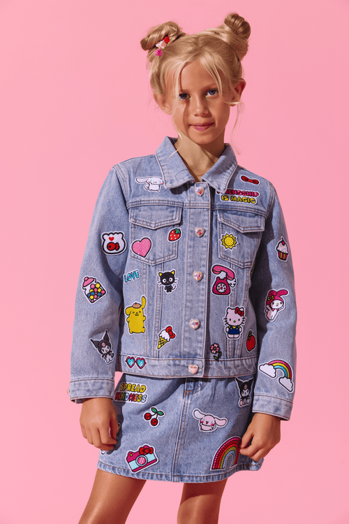 Lola + The Boys Bottoms 2 Hello Kitty And Friends® Rainbow Denim Skirt
