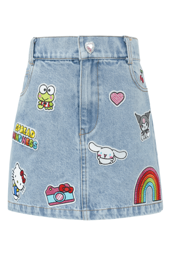 Lola + The Boys Bottoms Hello Kitty And Friends® Rainbow Denim Skirt