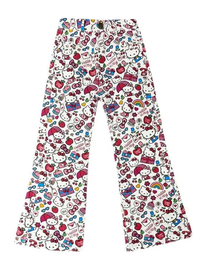 Lola + The Boys Bottoms Hello Kitty Icon Print Jeans