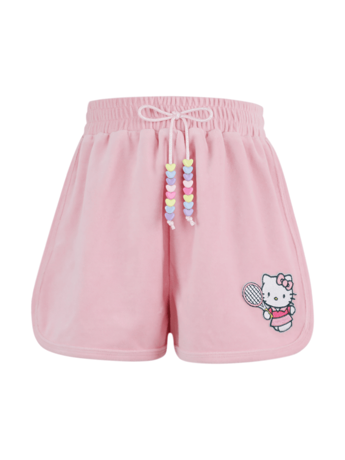 Lola + The Boys Bottoms Hello Kitty® Velour Track Shorts