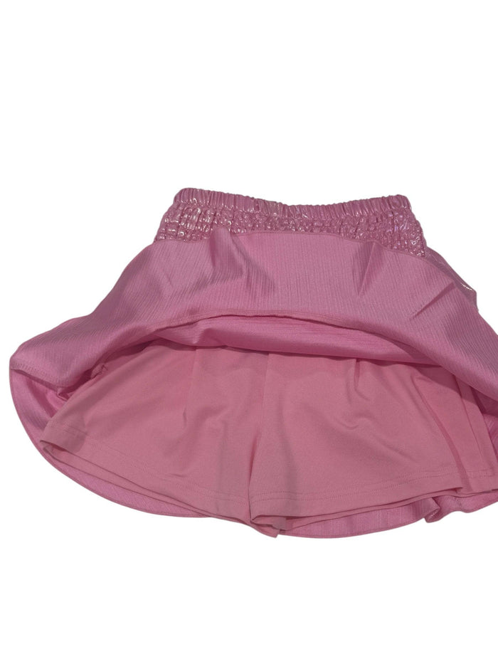 lola-new-arrival Bottoms Hologram Tiered Mini Skirt