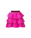 Lola + The Boys Bottoms Hot Pink 3 Tier Sparkle Skirt
