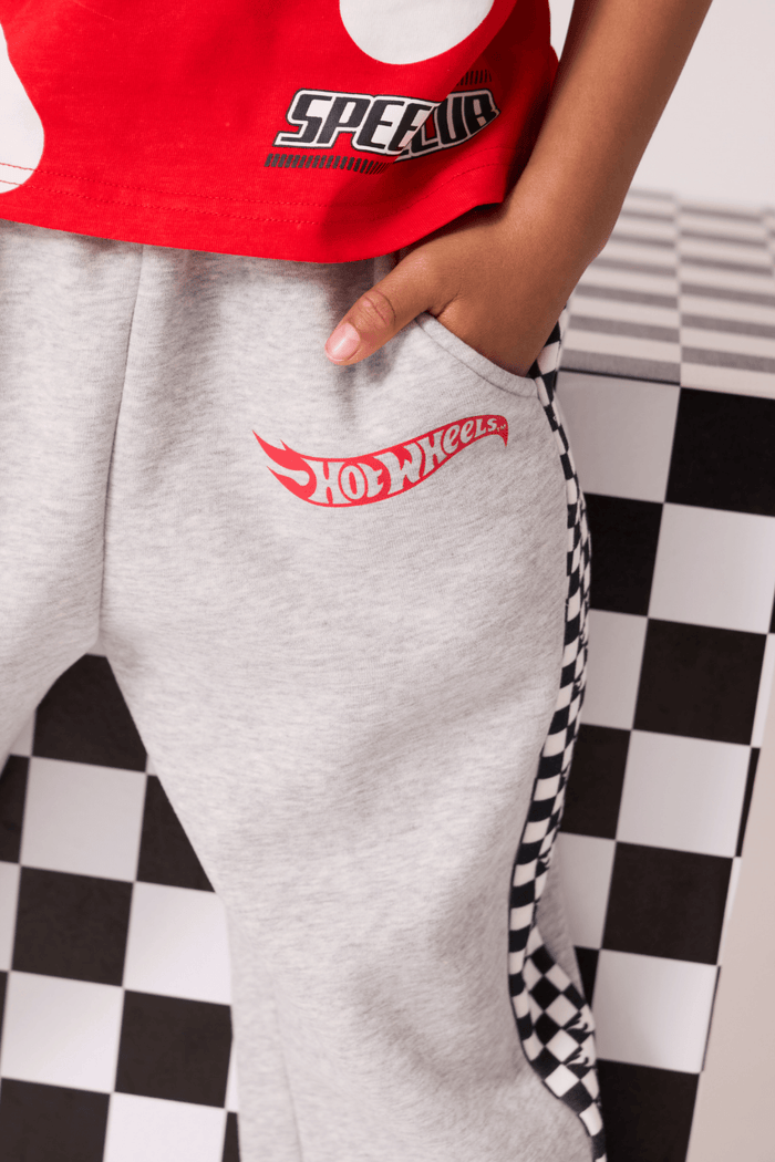 Lola + The Boys Bottoms Hot Wheels™ Checker Trim Patch Joggers
