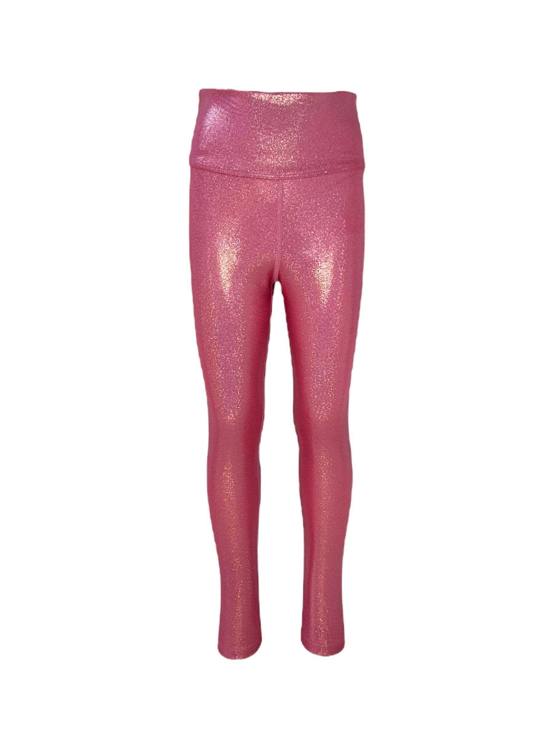 Metallic Pink Athletic Leggings