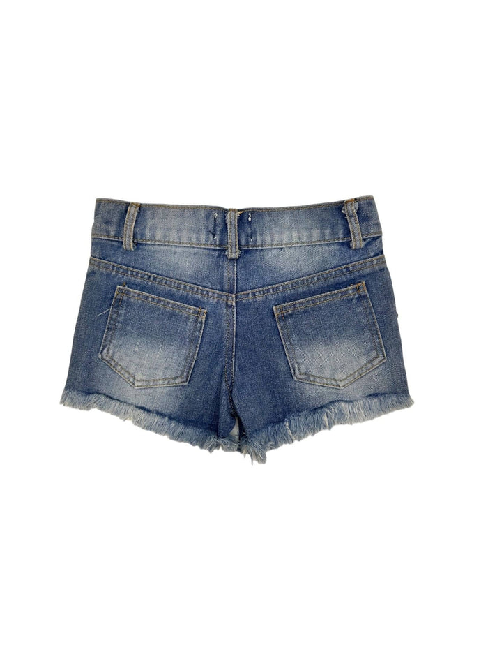 Lola + The Boys Bottoms Pink Crystal Denim Short