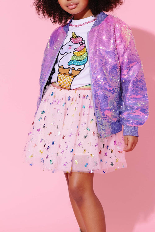 Lola + The Boys Bottoms Rainbow Metallic Unicorn Tutu
