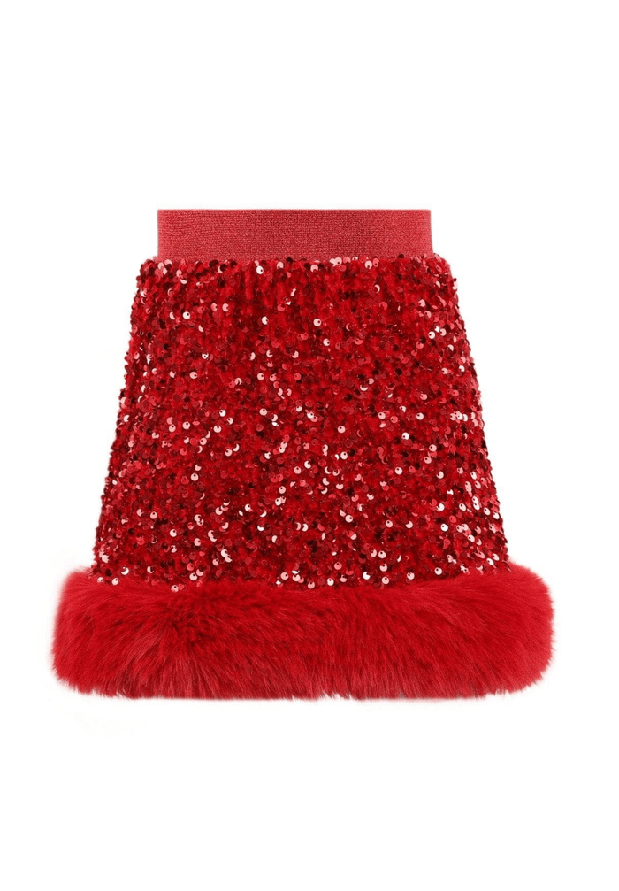 Lola + The Boys Bottoms Ruby Shimmer Skirt