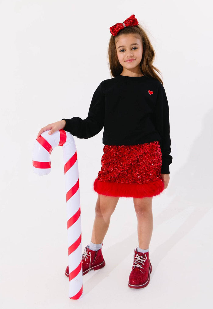 Lola + The Boys Bottoms Ruby Shimmer Skirt