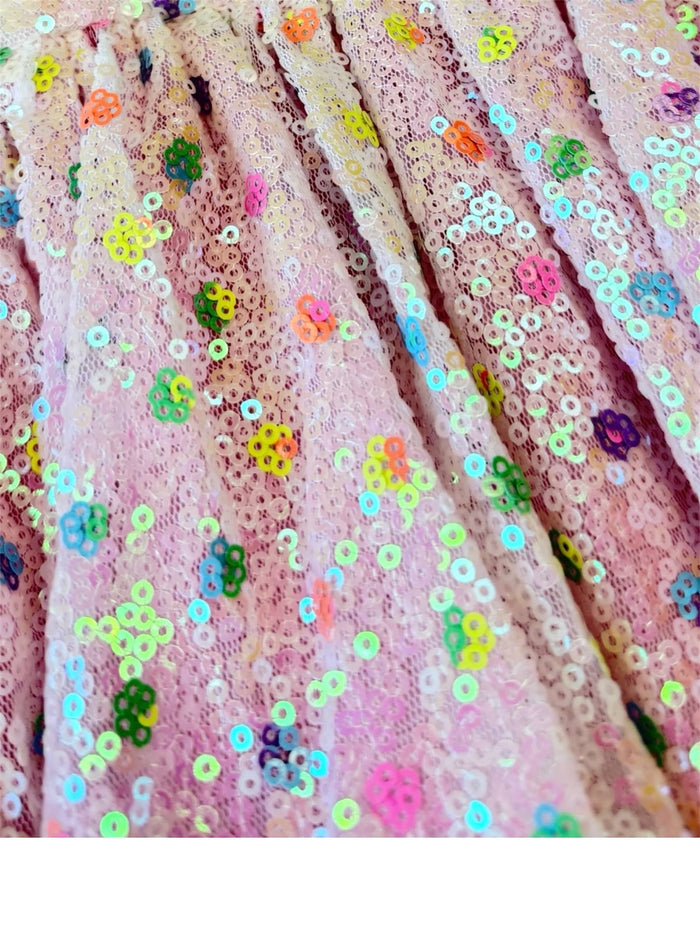 Lola + The Boys Bottoms Sparkle Confetti Skater Skirt