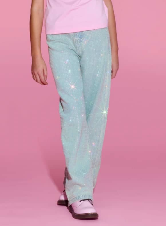 Lola + The Boys Bottoms Sparkle Crystal Denim Jeans