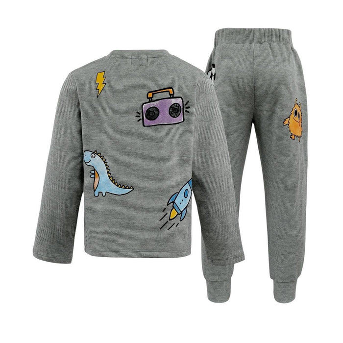 Lola + The Boys Boys Sticker Joggers Set