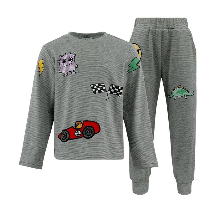 Lola + The Boys Boys Sticker Joggers Set