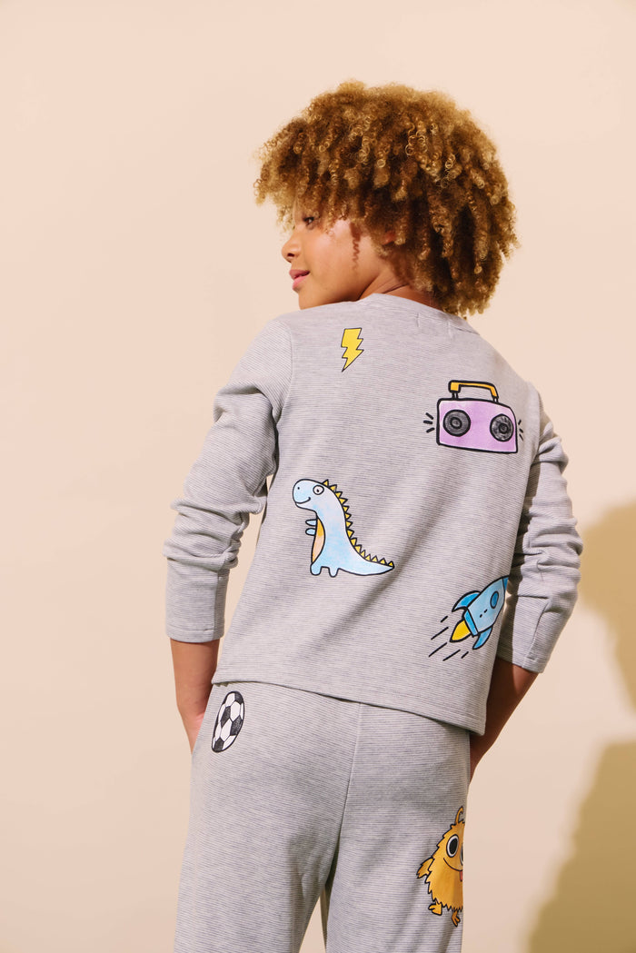 Lola + The Boys Boys Sticker Joggers Set