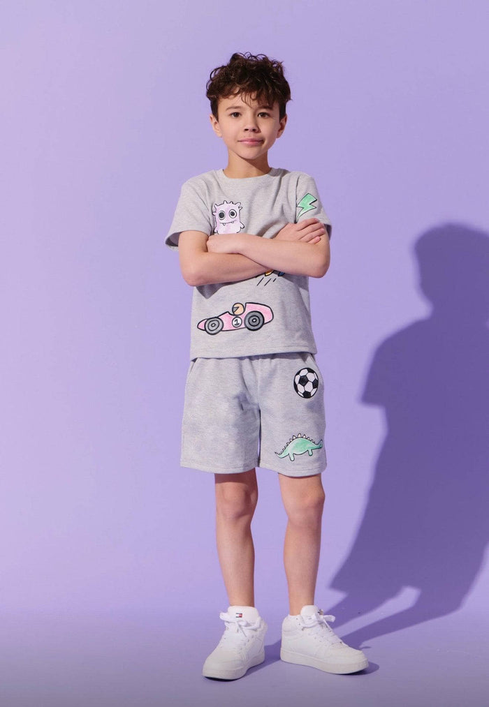 Lola + The Boys Boys Sticker Short Set