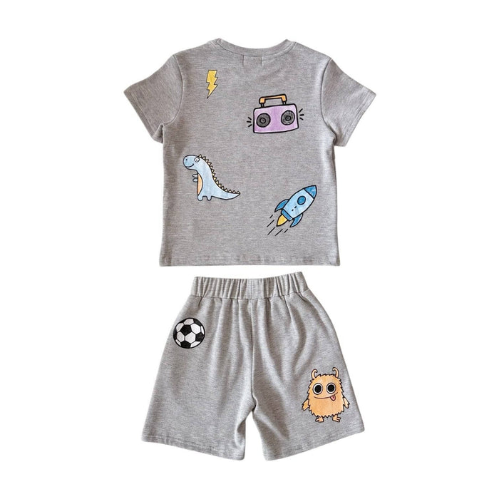 Lola + The Boys Boys Sticker Short Set