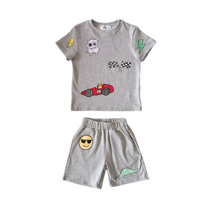 Lola + The Boys 12/18 months Boys Sticker Short Set