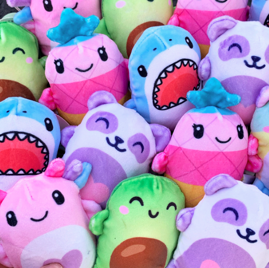 Lola + The Boys Bubble Stuffed Squishy Friends - Plush Wrapped Fidget Balls