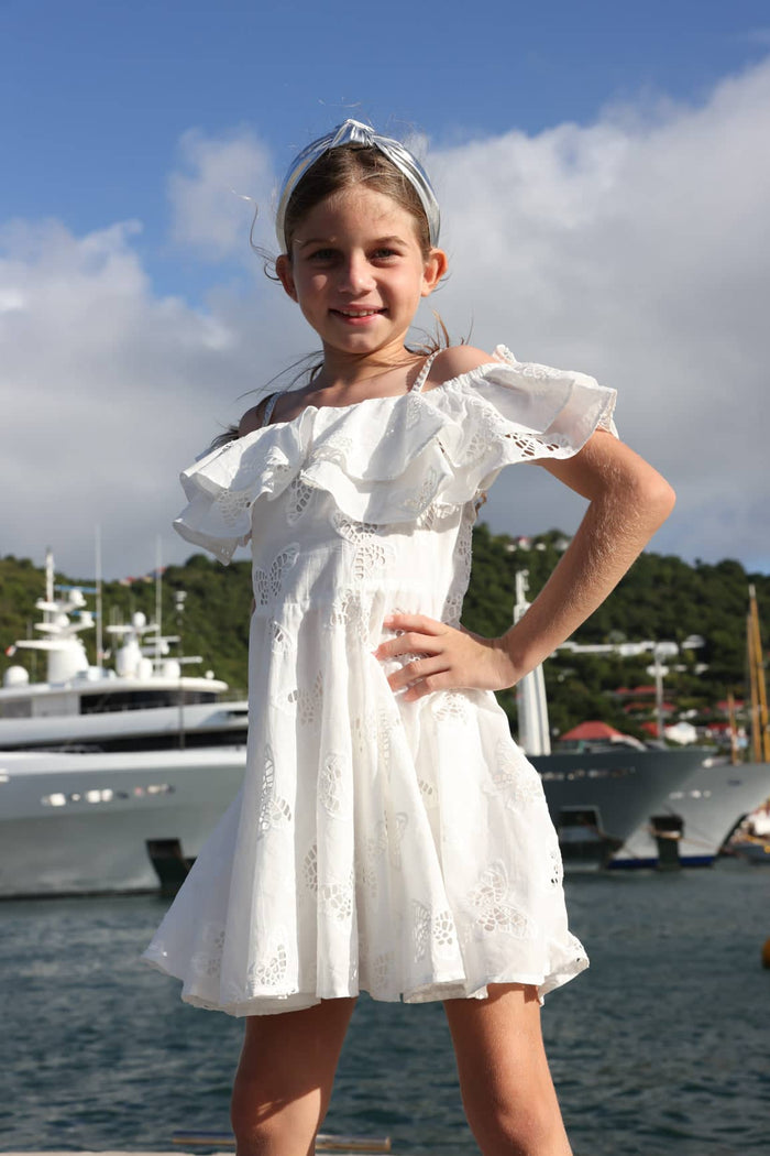 Lola + The Boys Butterfly Eyelet Dress