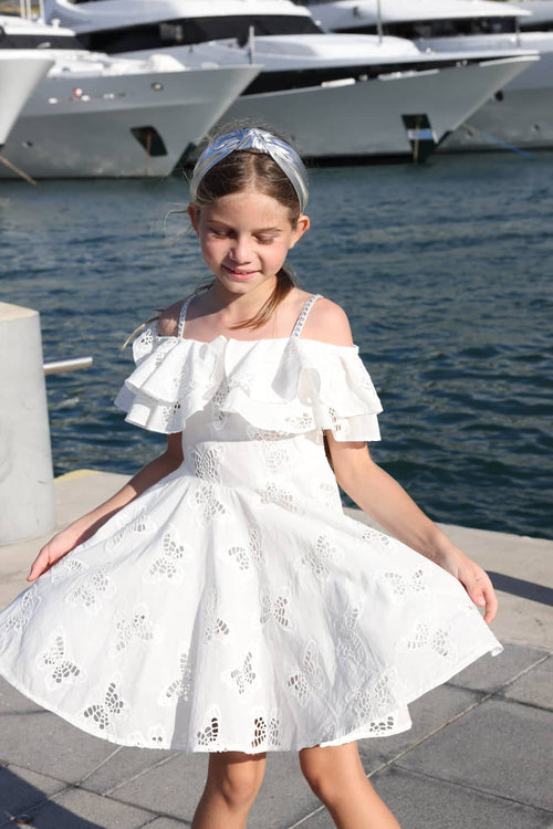 Lola + The Boys Butterfly Eyelet Dress