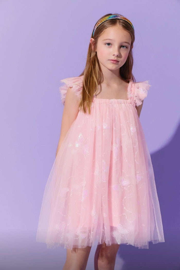 lola-new-arrival Butterfly Sequin Party Dress