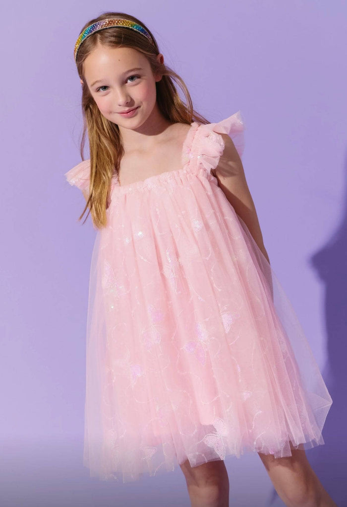 lola-new-arrival Butterfly Sequin Party Dress