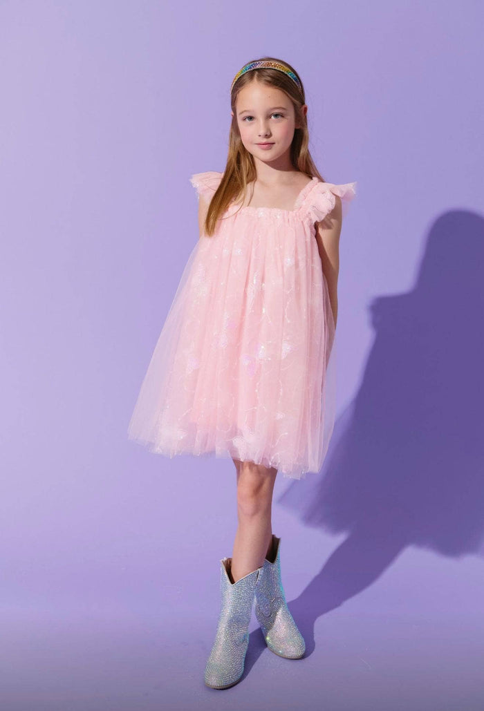 lola-new-arrival Butterfly Sequin Party Dress